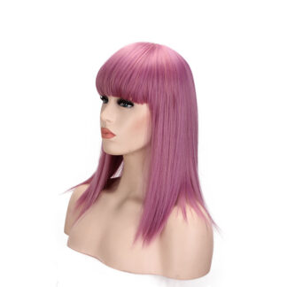 Pink Hair Girl Anime Cosplay With Bangs