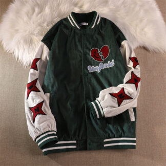 Varsity Retro Heartbroken Terrycloth Button Shirt